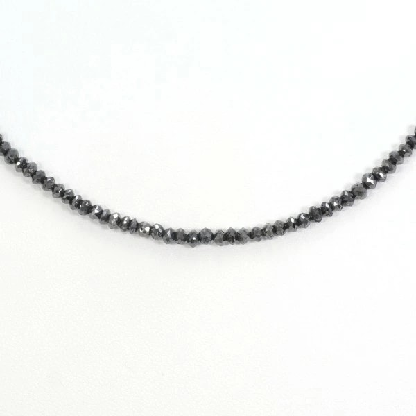 K14 14金 WG ホワイトゴールド ネックレス ブラックダイヤ 20.00 ジュエリー 中古