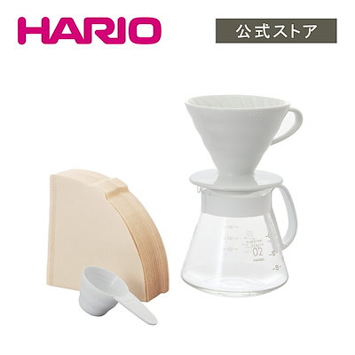 他サイト： ハリオ　V60セラミックドリッパーセット02(サーバー容量 600ml)　XVDD-3012Wの商品画像