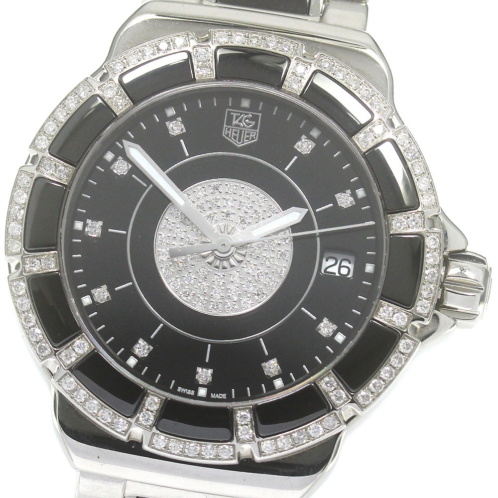 タグホイヤー TAG HEUER WAH1219 フォーミュラ1 ダイヤモンドベゼル デイト クォーツ レディース 箱付き_870830【中古】