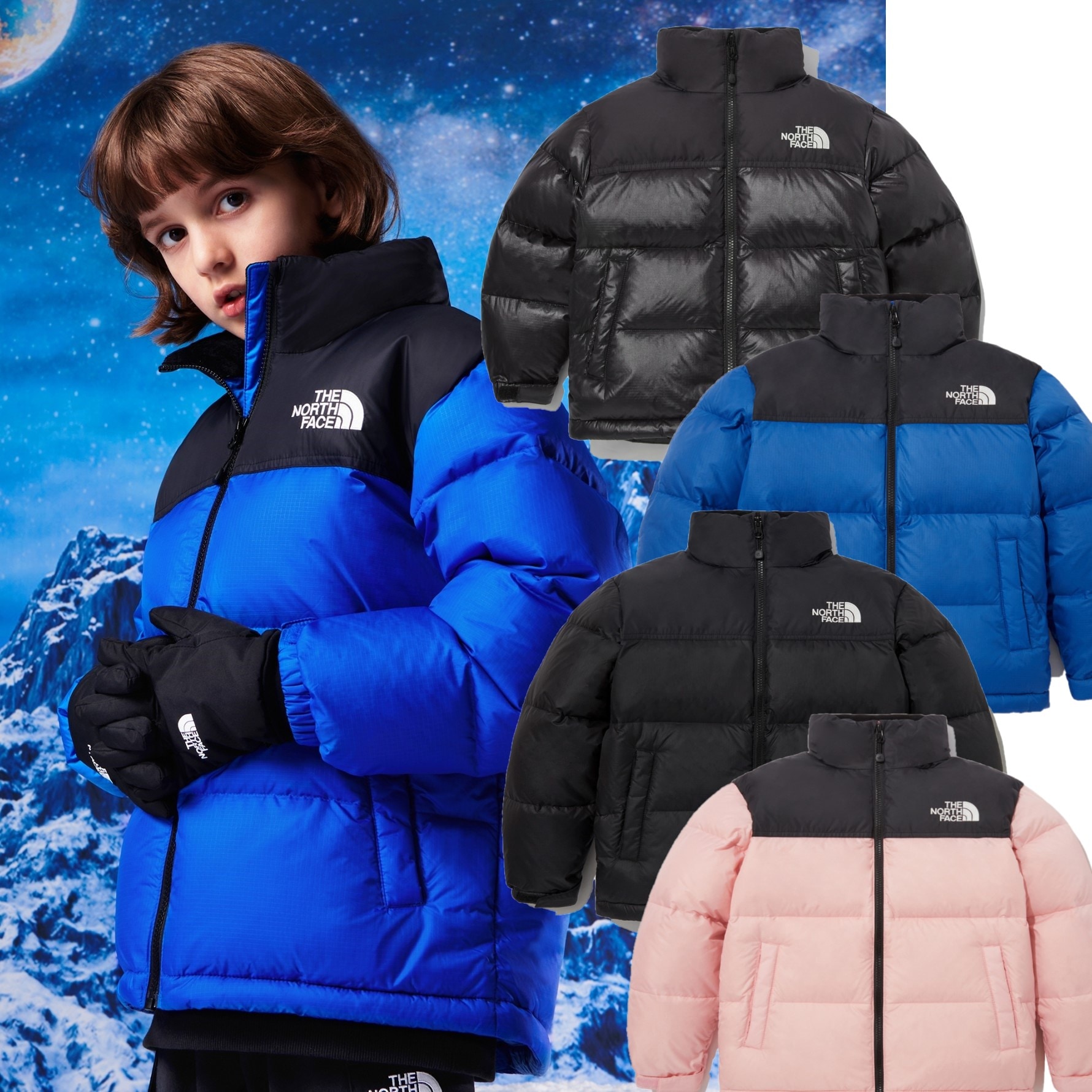 [人気]キッズ1996エコヌープダウンジャケット4色