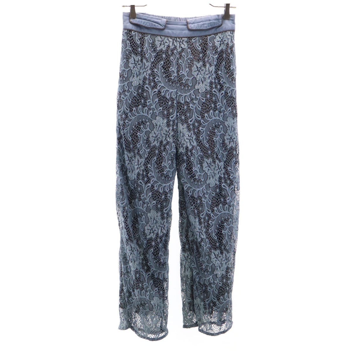総レース パンツ M ブルーグレー レディース 古着