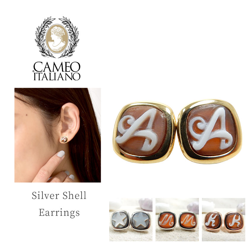 カメオイタリアーノ CLASSICA O19S1 レディース ジュエリー ピンクゴールド シルバー ブラック 黒 ピアス 普段使い デイリー パーティー おでかけ アクセサリー プレゼント ギフト