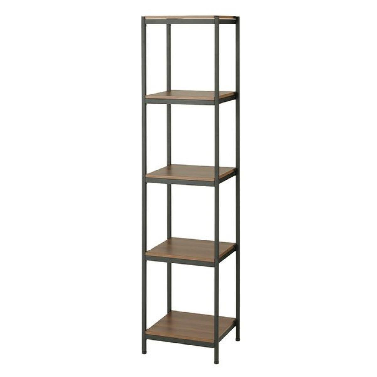 ウッドラック 幅40cm 5段 アンドコネクト オープンラック 幅40.5×奥行38.5×高さ172cm CN-40175BK ブラック 黒 Luminous ラック 新生活