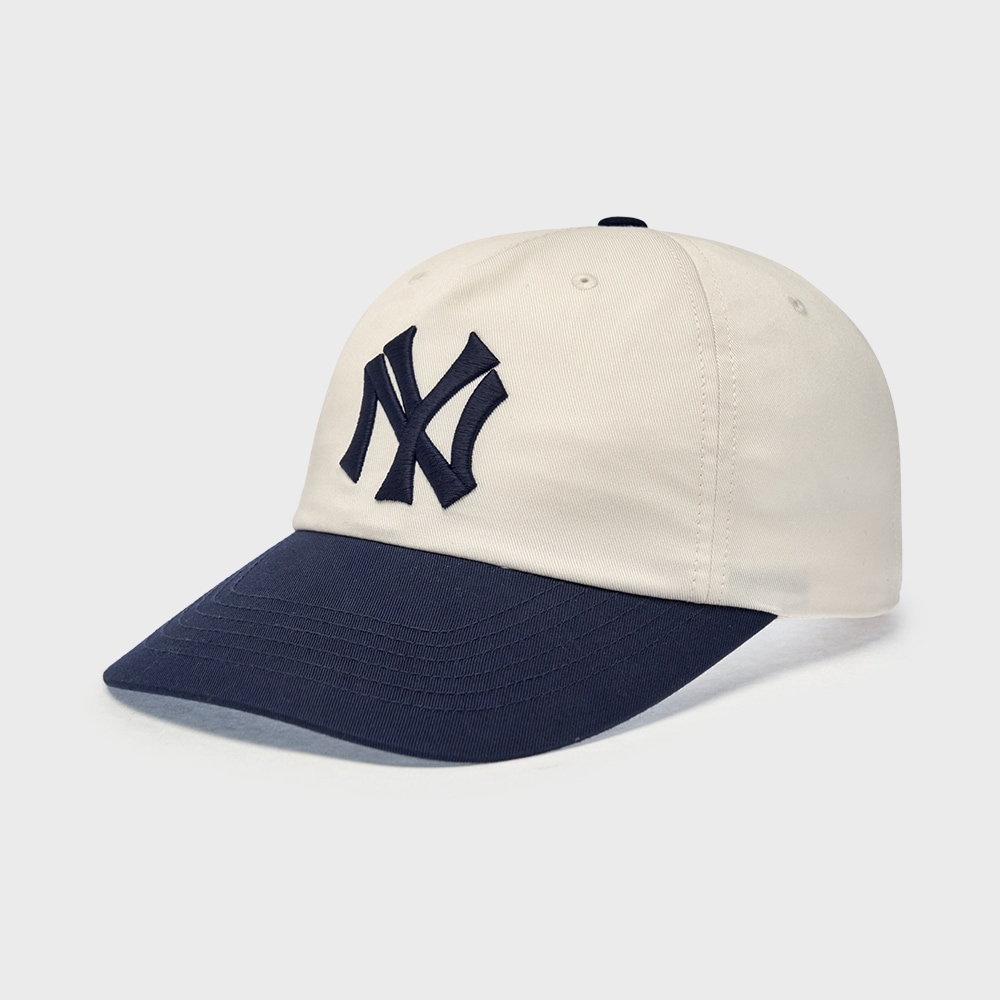 MLB [MLB] Qフィットカラーアンストラクチャードボールキャップ NY (ネイビー)