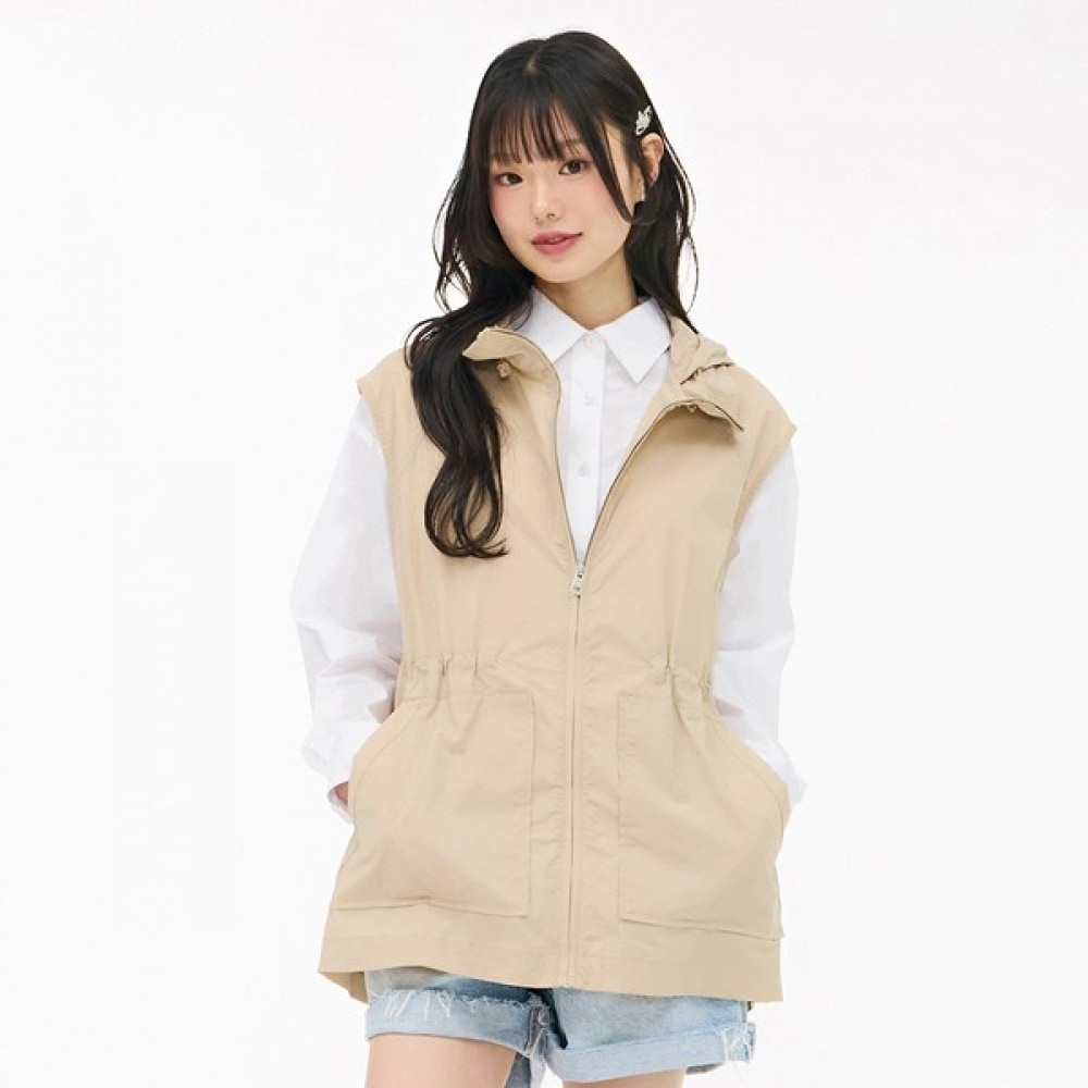 [チェースカルト] レディースフード付きベスト-EBRG7371C0X