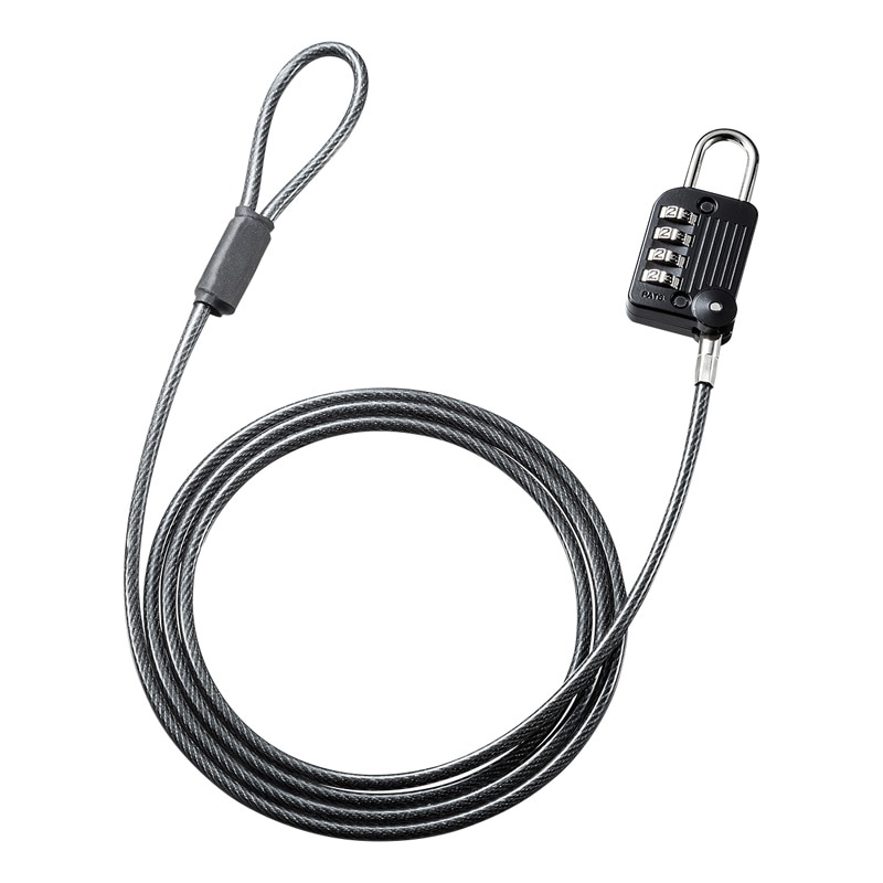 （まとめ買い）ワイヤー一体型ダイヤル錠 ブラック SLE-32S [x3] 5,576円