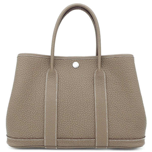 エルメス HERMES トートバッグ ガーデンパーティーTPM ネゴンダ エトゥープ シルバー金具 新品 未使用 グレージュ W刻印（2024年製） 【箱】【中古】
