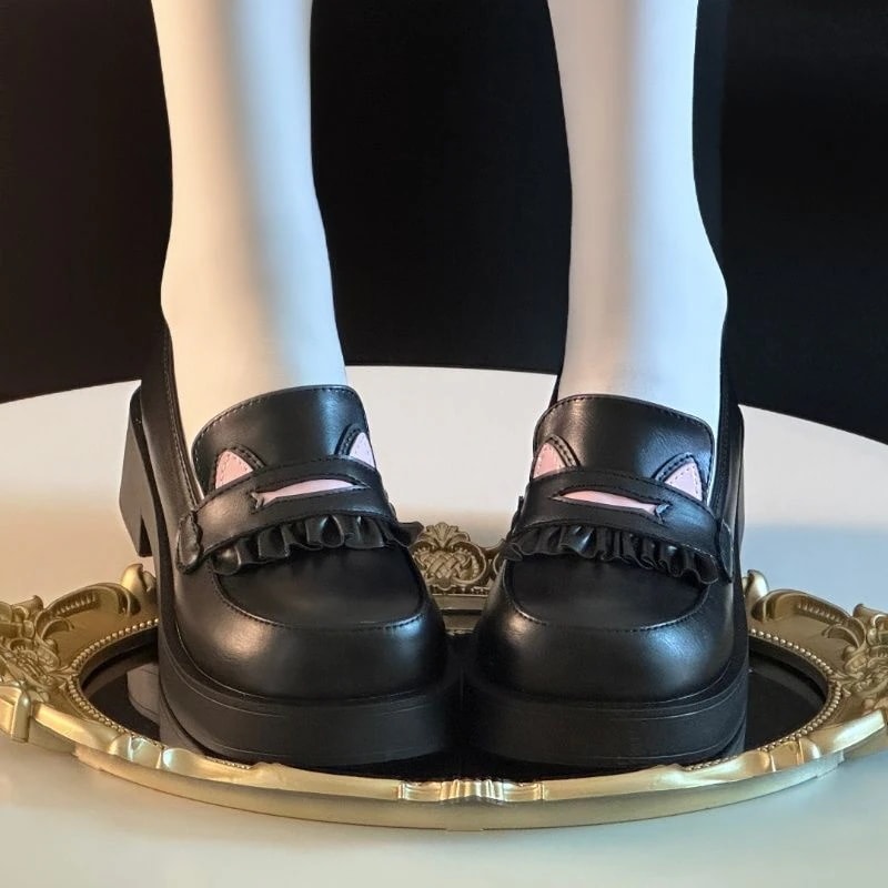 【超お得1つ買うと10個もらえる】メガ割ロリータシューズ カレッジ スタイル JK ユニフォーム シューズ快適な学生靴