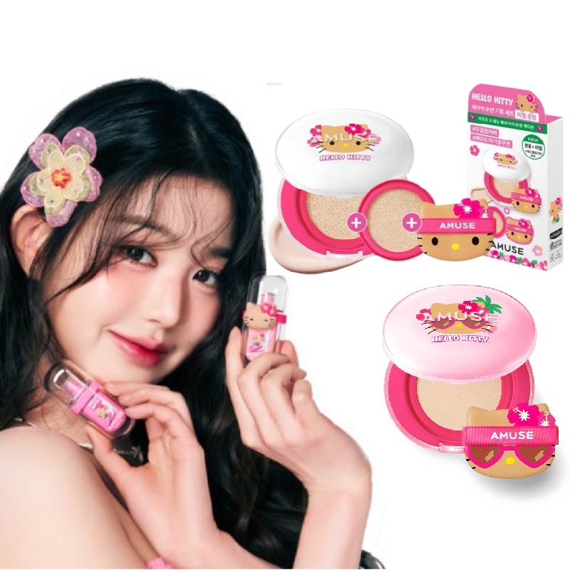 [NEW/正規品/ チャン·ウォニョン PickXタンニングキティ コラボ] セラミック スキン パーフェクタークッション/ デュパワークッション/ タンニングキティ/ ハローキティ/ バレリーナ