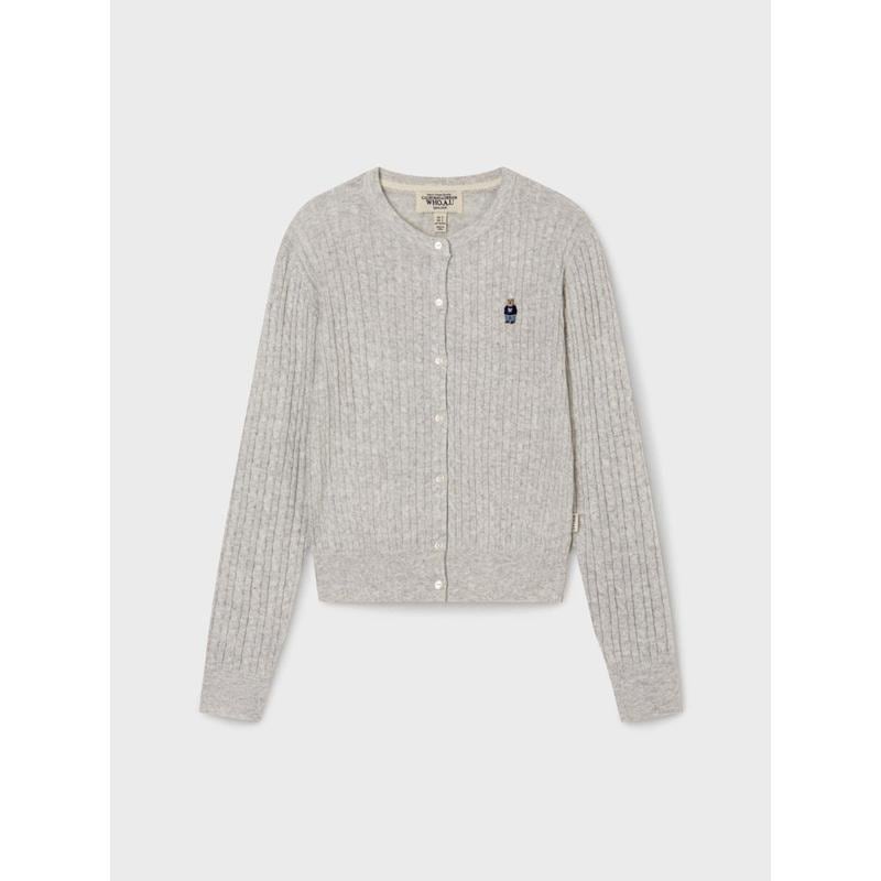 WHCKG1215F スターフィールド水原店 女性 Steve High Gauge Wool Cable Cardigan