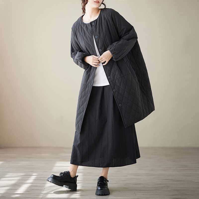 「ファットガール」 2024秋冬新品 キルティング 中綿コート 体型カバー 大きいサイズ レディース アウター メガ割30%制限