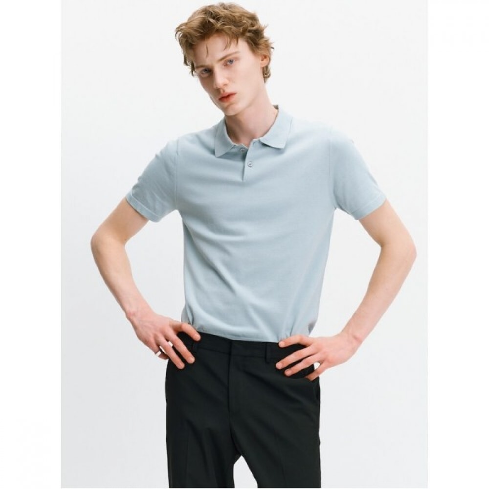 （ロガディス）リラックスティーカラーネックセーター-ライトグリーン（RY4351CL1L）