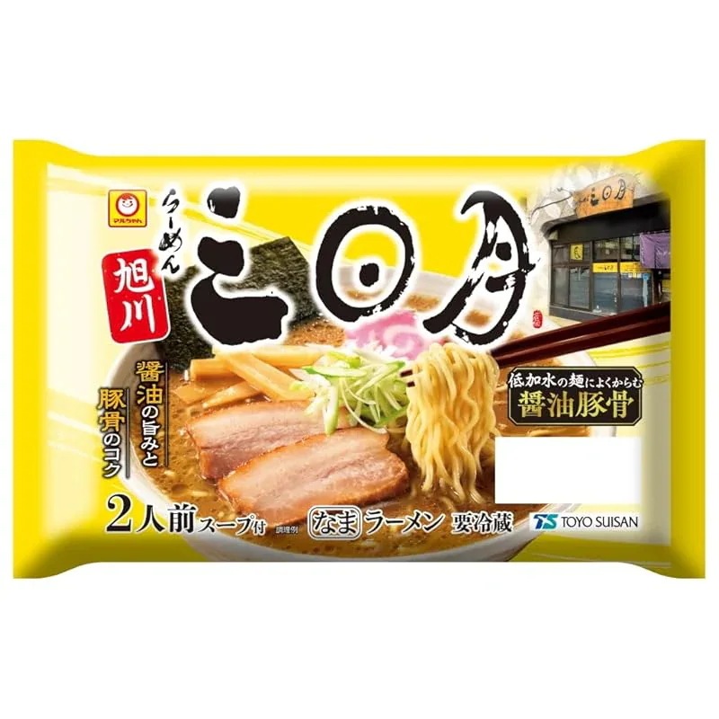 [冷蔵]マルちゃん 旭川「らーめん 三日月」醤油豚骨ラーメン ２人前×6袋