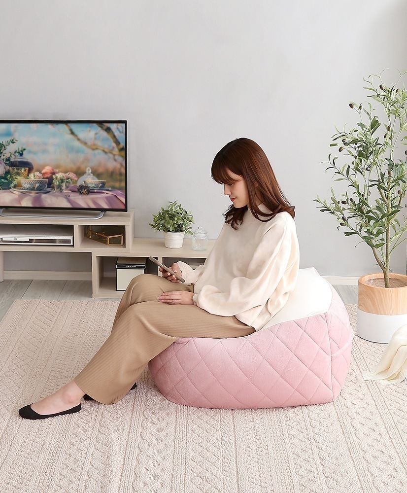 ビーズクッション 大きい 座椅子 かわいい ソファー パステルカラー いす イス フロアチェア 洗濯 ウォッシャブル 体にフィット 特大