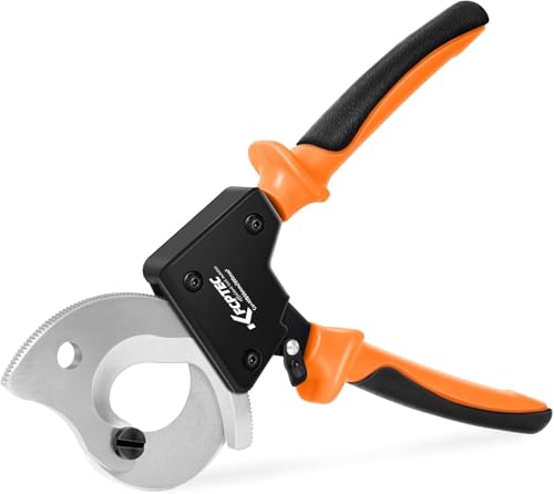 KF CPTECプロ用ラチェット式ケーブルカッター【最大300mm対応】- 多機能高耐久アルミニウ