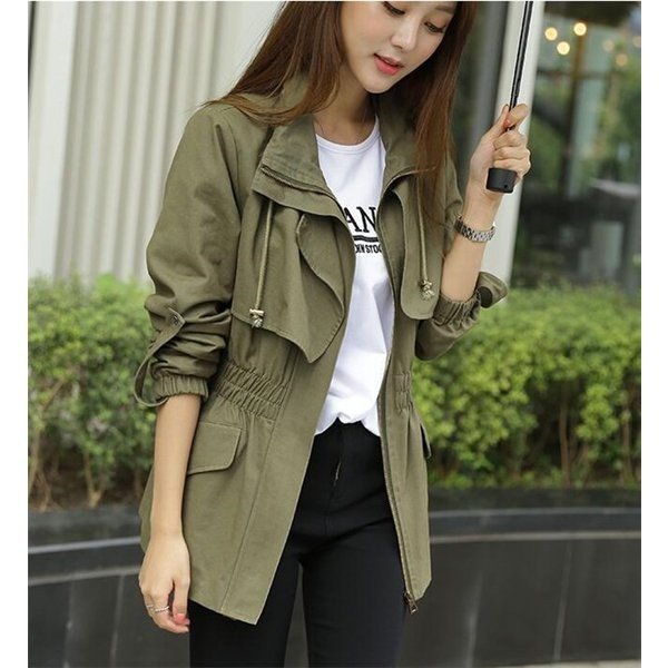 トレンチコート レディース 春 スプリングコート ジャケット 通勤 着痩せ アウター 2019 春コート 5,561円