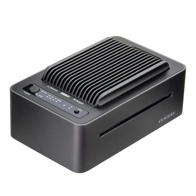 センチュリー　裸族のクローンベース NVMe USB20G 裸族 ［M.2対応 /NVMe /2台］ ガンメタリック　CRCBNV2U20GCP