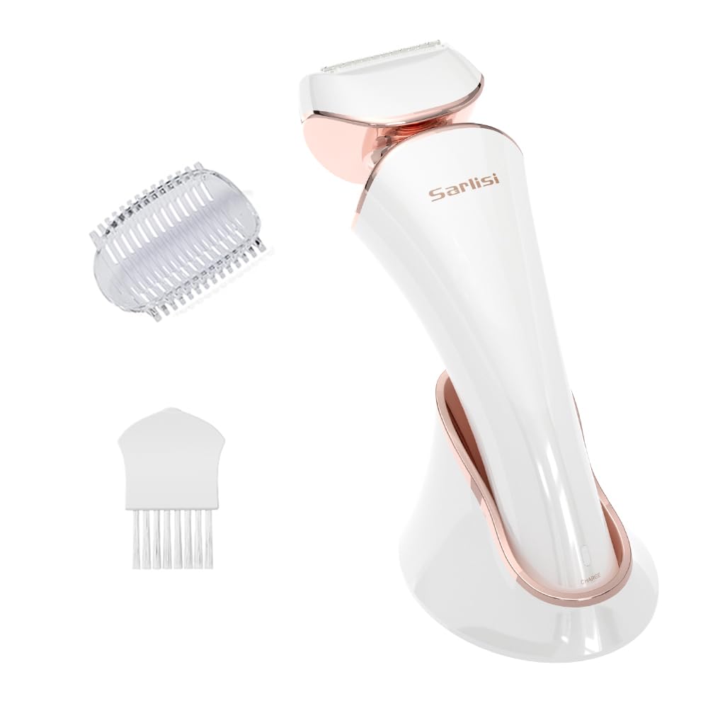 レディースシェーバー 広範囲対応 IPX6防水 乾湿両用 無駄毛処理 電動式 3in1 ボディーシェーバー ローズゴールド＆ホワイト