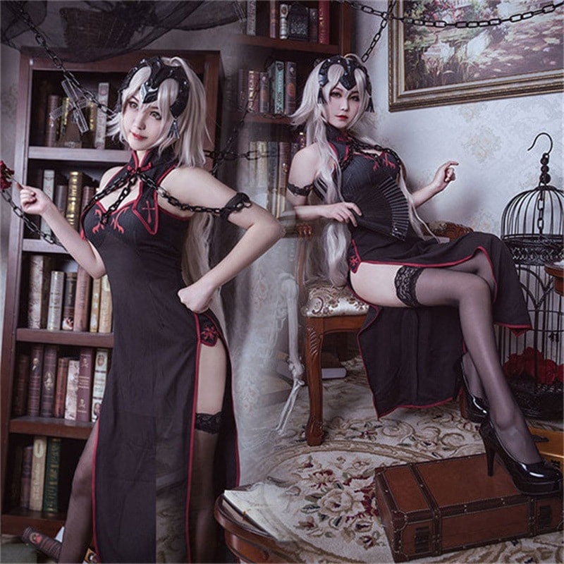 Fate黒 ,ジャンヌ ダルク,女性のための変装アクセサリー,花嫁介添人のための儀式用アクセサリー,fgoコスプレ衣装