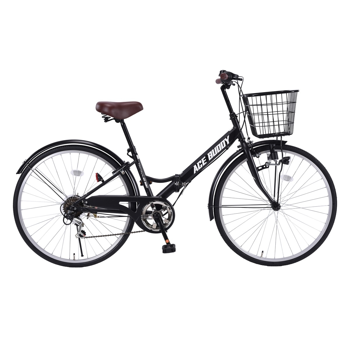 シティサイクル 折りたたみ自転車 軽快車 26インチ ママチャリ カゴ カギ LEDライト シマノ 6段変速 自転車 通勤通学 街乗り 軽量 おしゃれ アイトン CT266