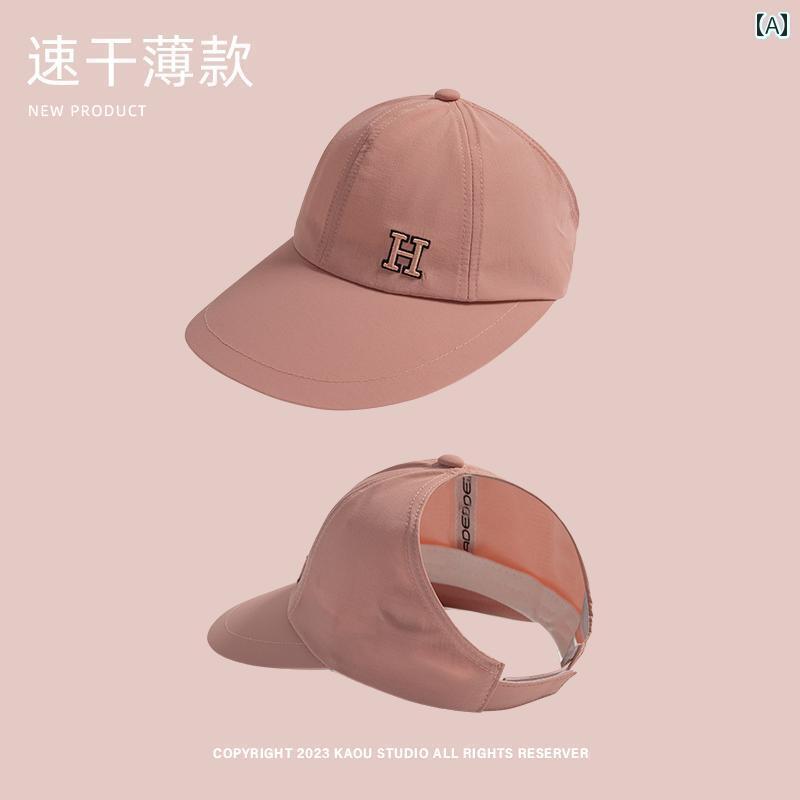 キッズ サンバイザー おしゃれ スポーツ レジャー アウトドア ゴルフ テニス つば広 日焼け防止 帽子 女性 H 文字 速乾 空 トップ ポニーテール 帽子 女性 アウトドア スポーツ 日よけ 薄手