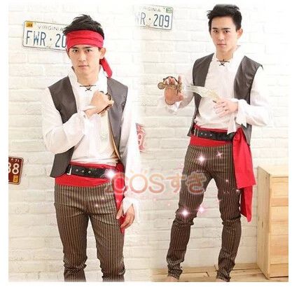 【短納期】ハロウィン カリブ海 パイレーツ服　男性 サンタコスチューム コスプレ衣装 高品質 新品 Cosplay アニメ