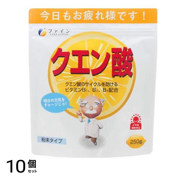 ファイン クエン酸 粉末タイプ 250g 10個セット