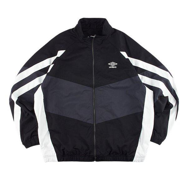 ダブルデッカー スタンドネック配色ブルゾン ウインドブレーカー ブラック UQ121CJK13