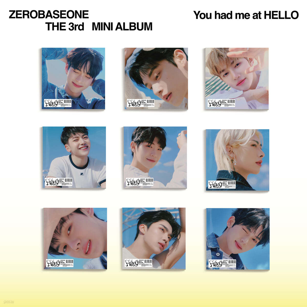 [未開封新品] ゼロベースワン - ミニアルバム3集：You had me at HELLO [DIGIPACK ver.] 9種セット