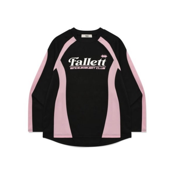 カジュアル ロゴT[FALLETT] SPORTS FOOTBALL SHORT SLEEVE TEE FALLETT]スポーツクラブフットボールジャージ ブラック (Fallett