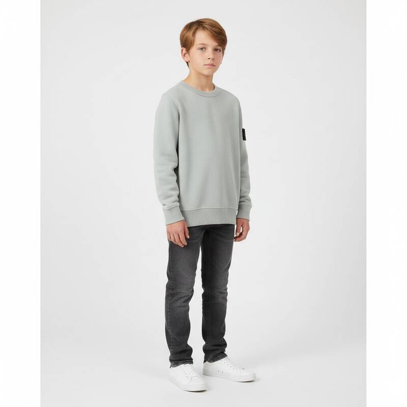 [カード決済で10%オフ]STONE ISLAND KIDS 起毛スウェットシャツ K2S166100001 S0A20 V0064 (大人用としても着用可能)