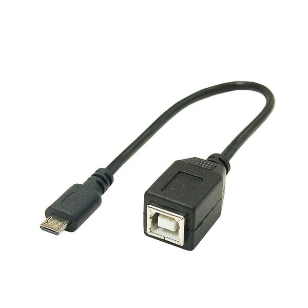 (まとめ)変換名人 USBケーブル20cm microHOST to Bメス USBMCH-BB20(×10セット)