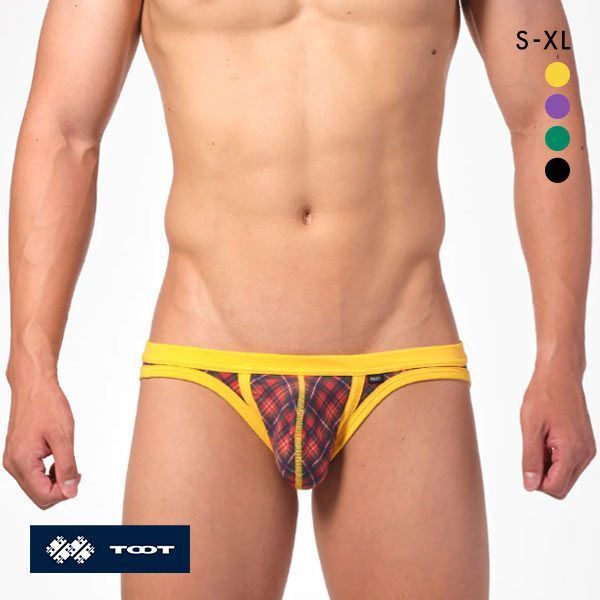 トゥート TOOT タータンチェック ビキニ 2 フルバック メンズ ブリーフ 前閉じ CV23A0