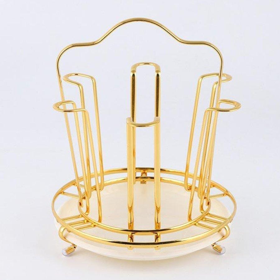の金属製カウンタートップマグホルダー6フックカップドライヤーキッチンコーヒーマグツリー