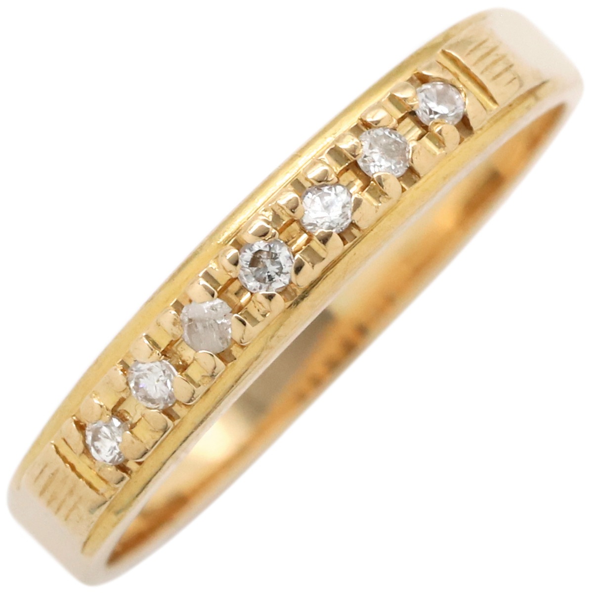 リング 指輪 ダイヤリング K18 ダイヤモンド ゴールド 11号【中古】