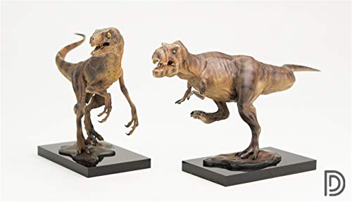DINO DREAM ティラノサウルス Tレックス T-REX ヴェロキラプトル セット 恐竜 肉食 リアル フィギュア PVC プラモデル おもちゃ 模型 プレゼント 20cm級 台座付き