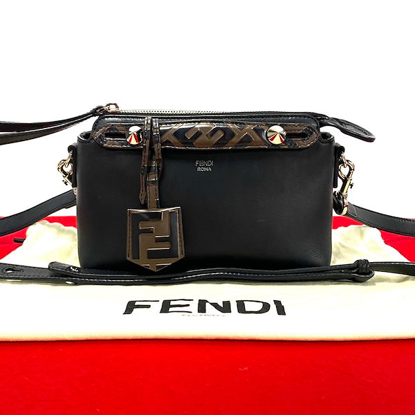 Qoo10] FENDI バイザウェイ スモールハンドバッグ レザ