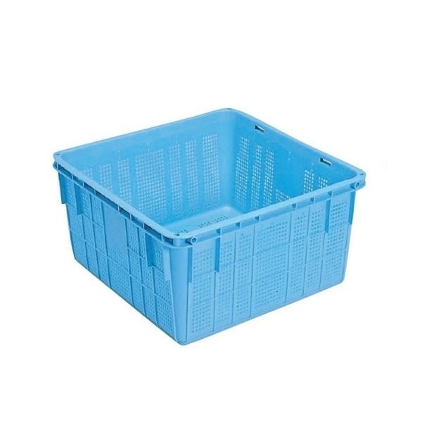 プラスケット/網目ボックス [No.1150 金具付き] ブルー スタッキング金具使用時：段積み可