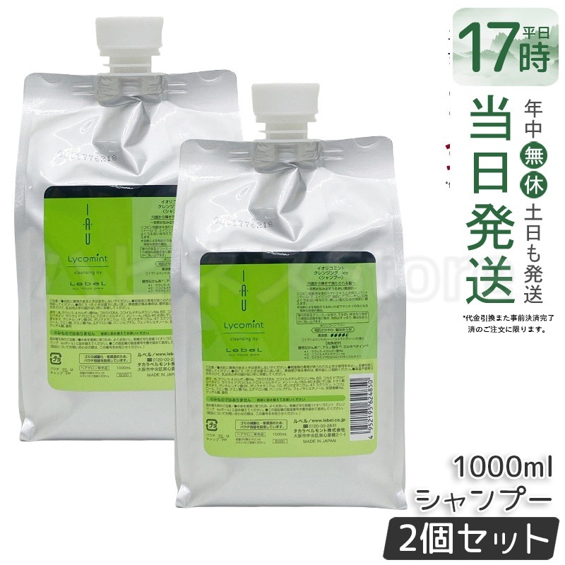 【お得2個セット】ルベル IAU イオリコミント クレンジング icy 1000ml