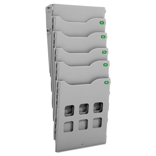 NUOLUX ファイルフォルダー 壁掛け a4 ファイルホルダー 5ポケット ファイル入れ ファイル