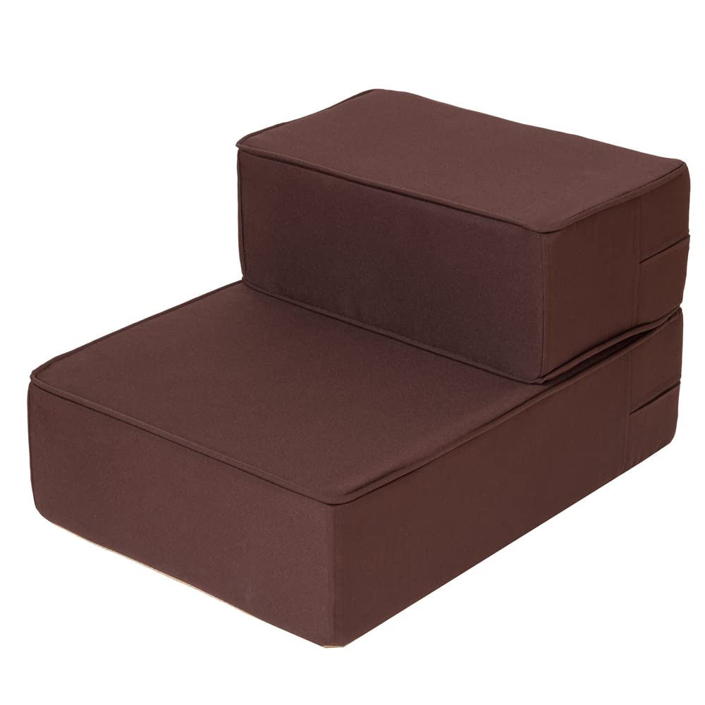 アイリスプラザ ドッグステップ 犬用階段 踏み台 2段 ブラウン 小型犬 高さ30cm