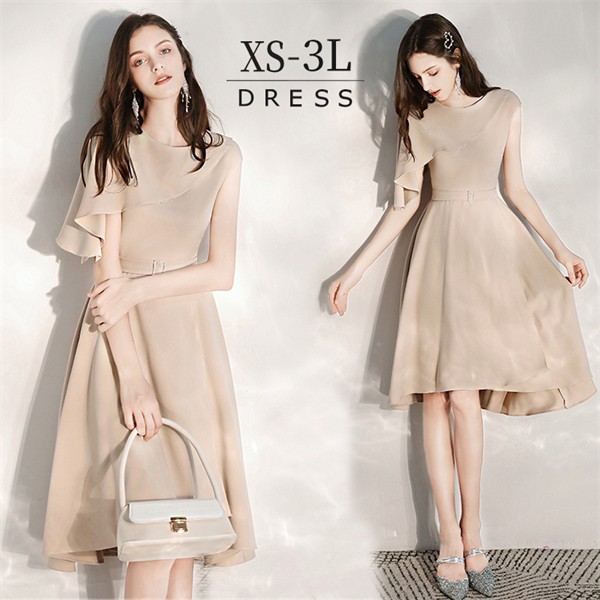 ドレス 大人 ピアノ 発表会 ミモレ丈ドレス 演奏会 結婚式 パーティードレス ミモレ丈 ワンピース フォーマルドレス イブニングドレス 20代 30代 40代 母親 親族 袖あり 成人式 高校生