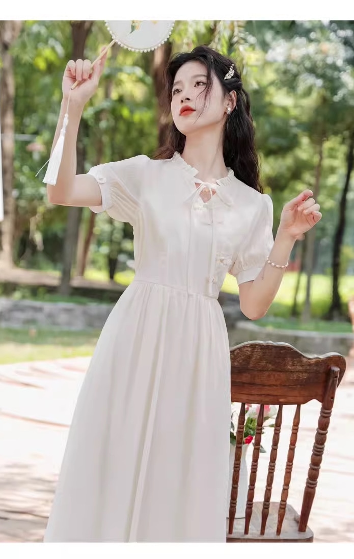 文学 レトロ スリム ドレス 個性的 ワンピース ロング ロング丈 袖あり 半袖 襟なし かわいい 大人可愛い きれいめ シンプル 大人 上品 おしゃれ お洒落 大人女子 無地 春 夏 10代 20代