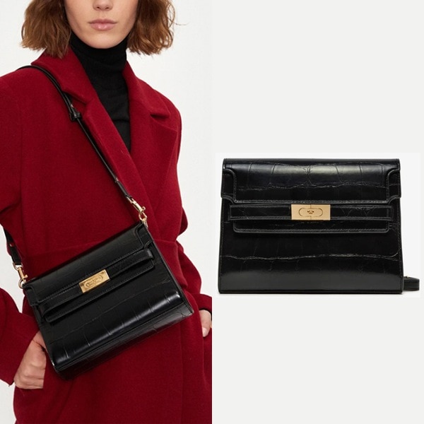 Lee Radziwill クロックエンボスショルダーバッグ 162247 BLACK