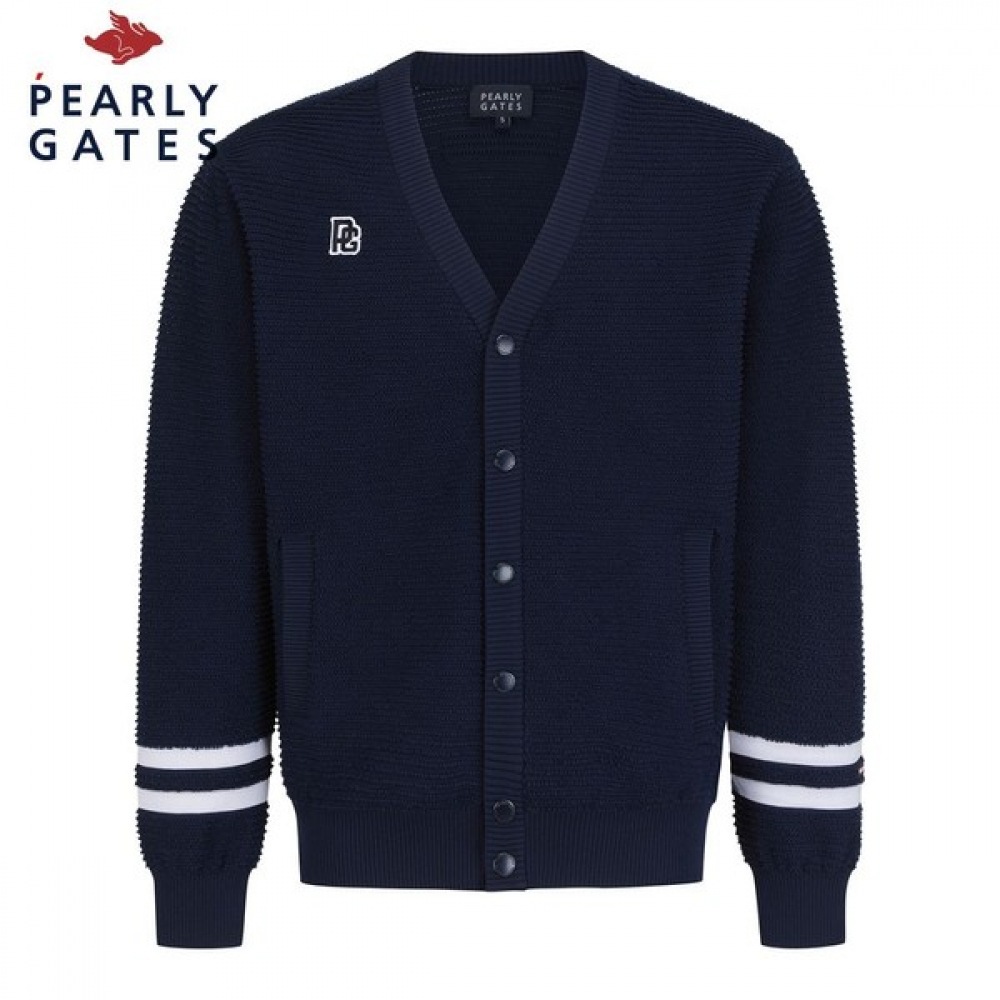(パリゲイツ) メンズロゴパッチブークルニットカーディガン