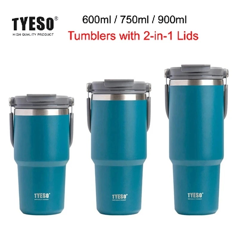 Tyeso-ステンレス鋼の真空断熱コーヒーカップタンブラー冷保存大容量水筒203040オンス1200ml - AliExpress 15