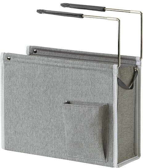 （まとめ買い）ユートリム ハンギングボックス どこでも収納スペース A4ファイル対応 グレー UT-4766-GL [x3]