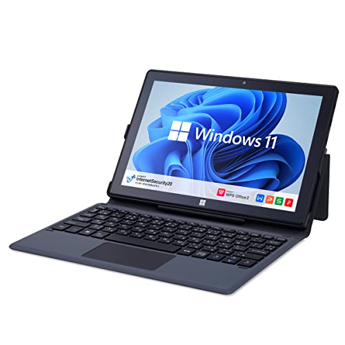 GM-JAPAN ノートパソコン Windows 11 Office搭載 575g 10.1インチ 2in1 タブレット メモリ 4GB/SSD 128GB/日本語キーボード/Celeron/WIFI 24,199円
