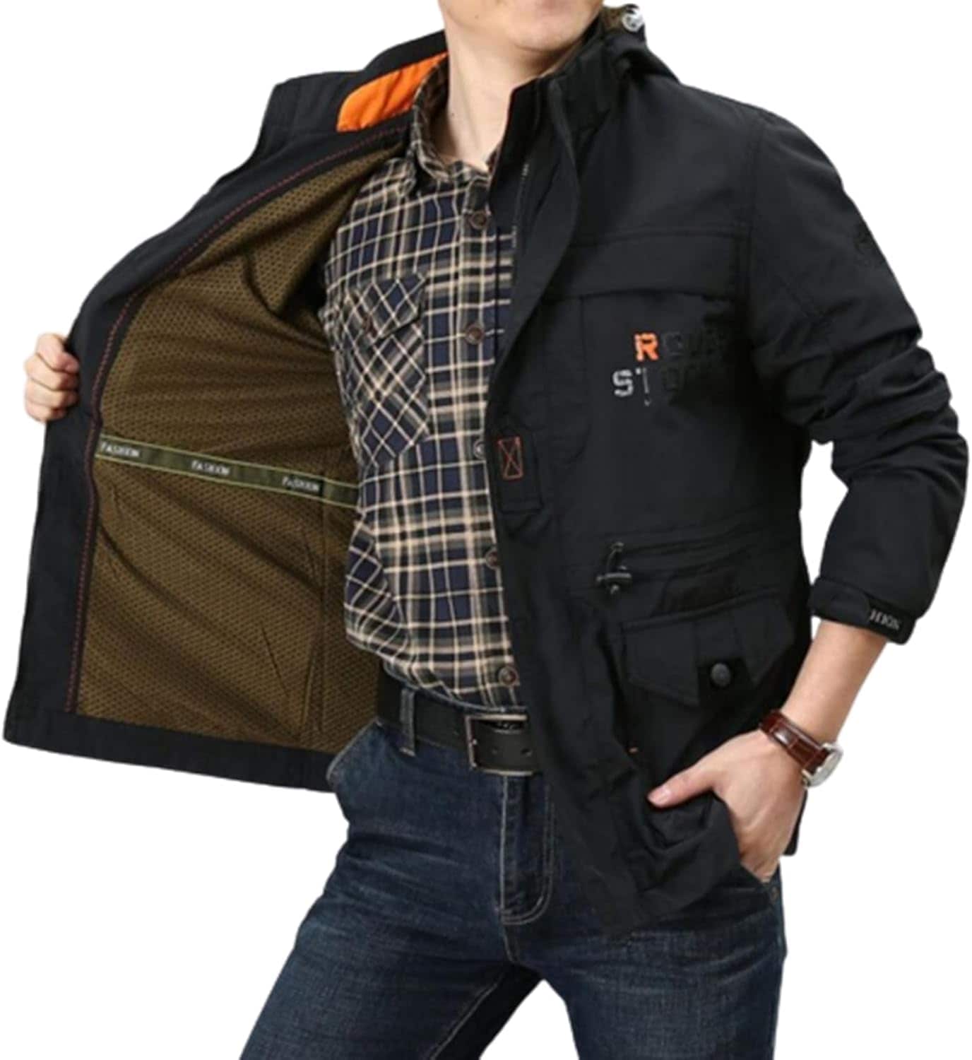 ウインドブレーカー メンズ フード付き ジャケット カジュアル アウトドア ミリタリー ジャンパー マウンテンジャケット 登山服 薄手 防風 オシャレ 大きいサイズ 作業着 キャンプ アウター