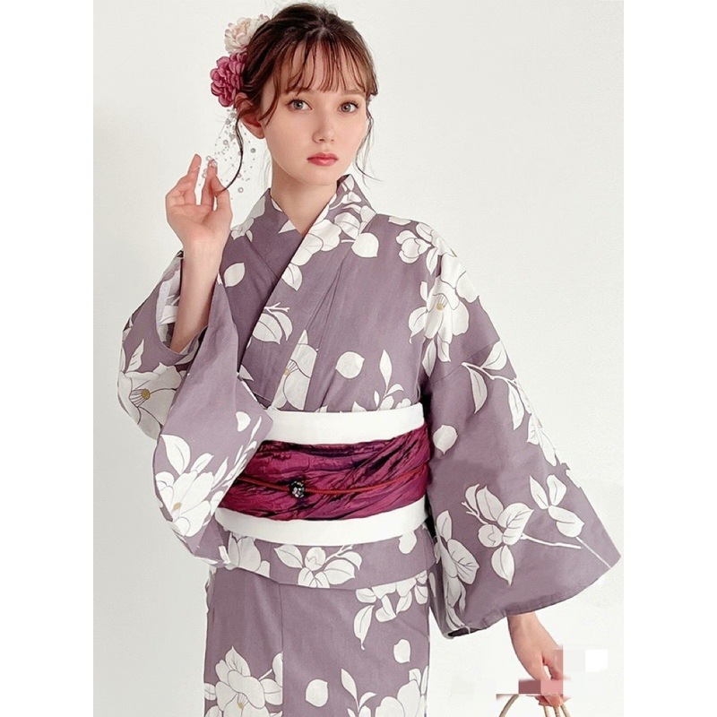 【1点ご購入 で10点プレゼントいたします】着物浴衣和風ワンピース純綿真新しい椿